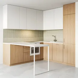 Kitchen ikea ekestad with tile zero biscuit
